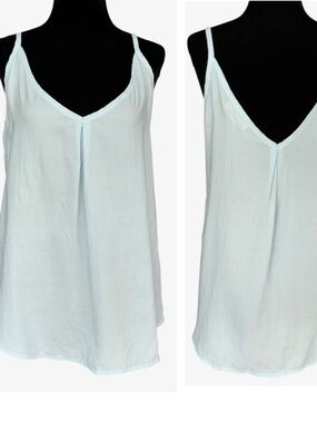 Anthropologie Cloth & Stone V Neck Spaghetti Strap Light Blue Camisole SZ S